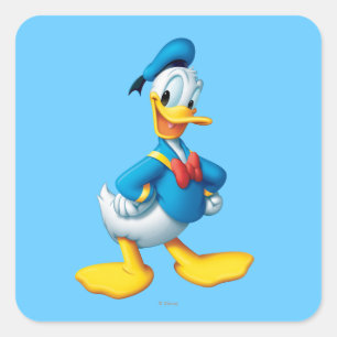 Sticker Carré Donald Duck   Heureux