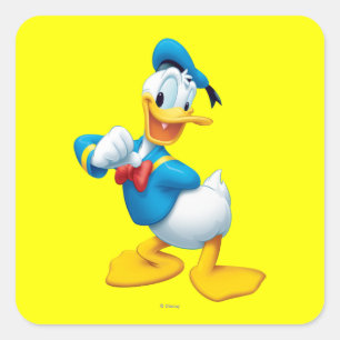 Sticker Carré Donald Duck Poster
