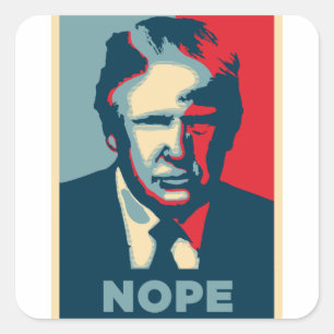 Sticker Carré donald trump nope