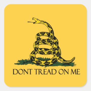 Sticker Carré Dont Tread on Me Gadsden Drapeau militaire histori