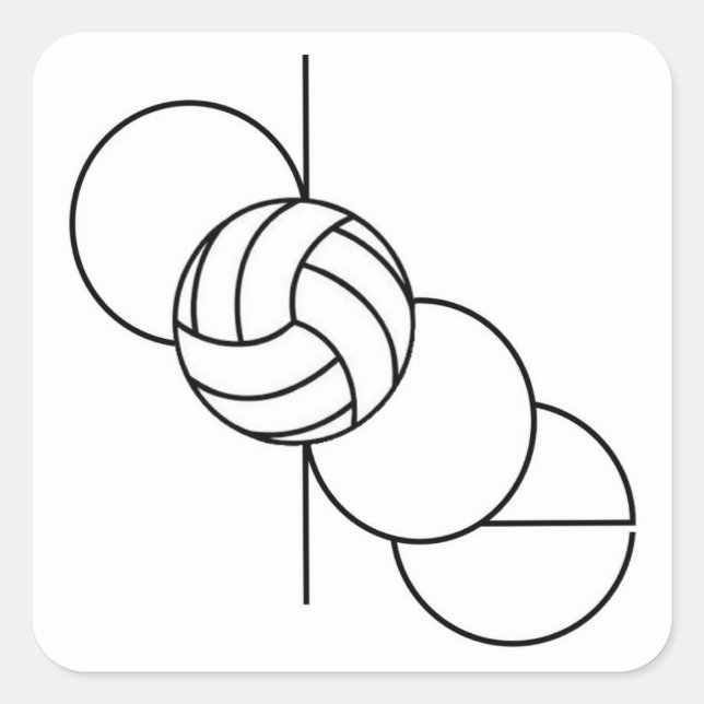 Sticker Carré Dope Volleyball (Devant)