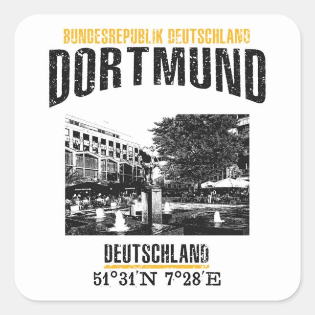 Sticker Carré Dortmund (Devant)