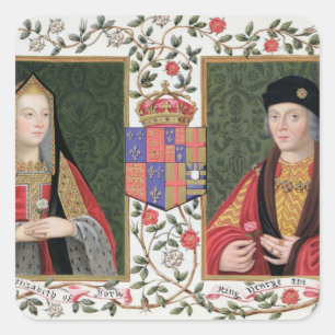 Sticker Carré Double portrait d'Elizabeth de York (1465-1503) a