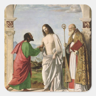 Sticker Carré Doubting Thomas with St. Magnus, c.1504-05