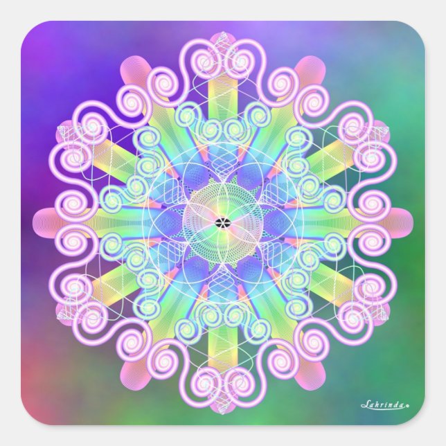 Sticker Carré Doucement, (Devant)