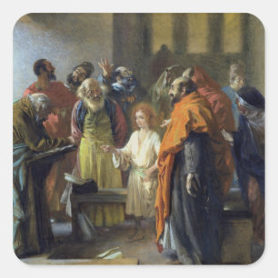 Sticker Carré Douze-année vieux Jésus dans le temple, 1851