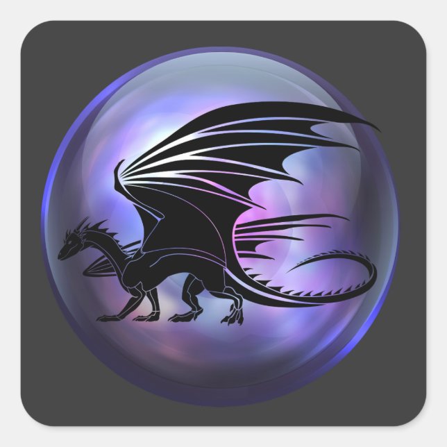 Sticker Carré Dragon (Devant)