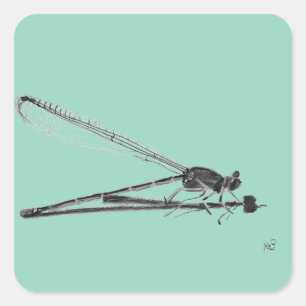 Sticker Carré Dragon Fly