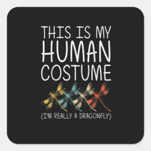 Sticker Carré Dragonfly Halloween