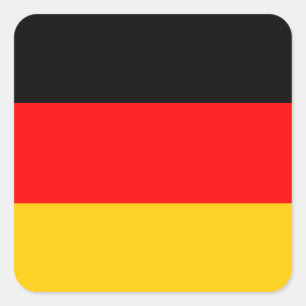 Sticker Carré Drapeau allemand Deutsche Flagge