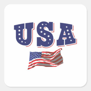 Sticker Carré Drapeau américain du maillot de football américain