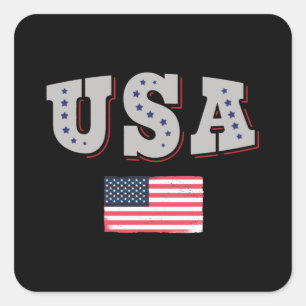 Sticker Carré Drapeau américain du maillot de football américain