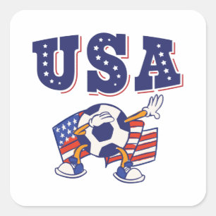 Sticker Carré Drapeau américain du maillot de football américain
