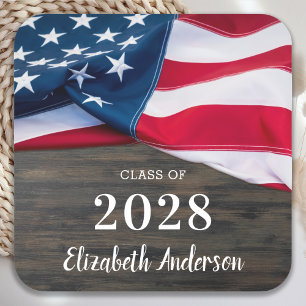 Sticker Carré Drapeau américain Patriotique