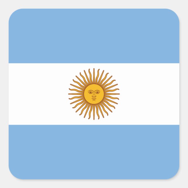 Sticker Carré Drapeau argentin (Devant)