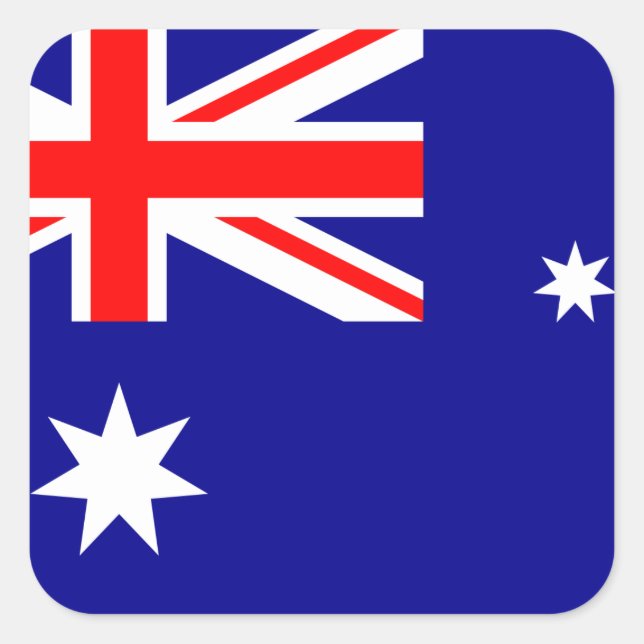 Sticker Carré Drapeau Australie (Devant)