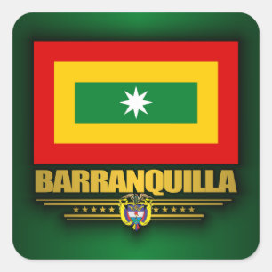 Sticker Carré Drapeau Barranquilla