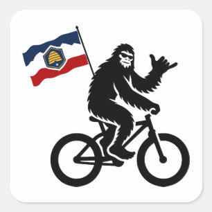 Sticker Carré Drapeau Bigfoot Cycling Utah