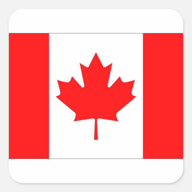 STICKER CARRÉ DRAPEAU CANADA (Devant)