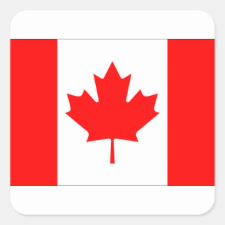 STICKER CARRÉ DRAPEAU CANADA