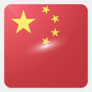 Sticker Carré Drapeau carré chinois