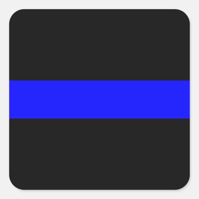 Sticker Carré Drapeau commémoratif des policiers de la Ligne Ble (Devant)