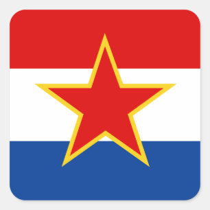 Sticker Carré Drapeau croate, zastava de hrvatska