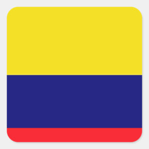 Sticker Carré Drapeau de Colombie