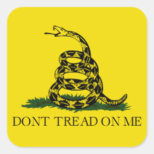 Sticker Carré Drapeau de Gadsden - ne marchez pas sur moi