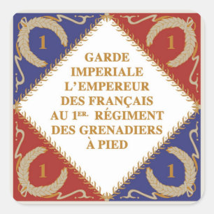 Sticker Carré drapeau de la Garde impériale