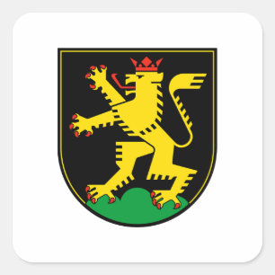 Sticker Carré drapeau de la ville de Heidelberg emblème Allemagn