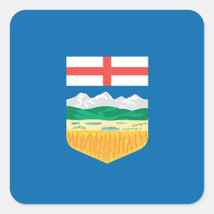 Sticker Carré Drapeau de l'Alberta