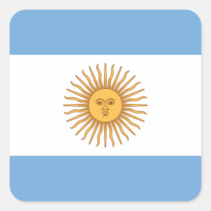 Sticker Carré Drapeau de l'Argentine