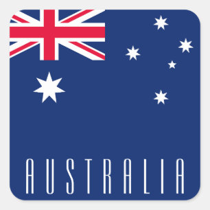Sticker Carré Drapeau de l'Australie