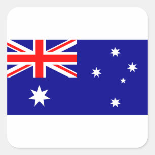 Sticker Carré Drapeau de l'Australie - drapeau australien