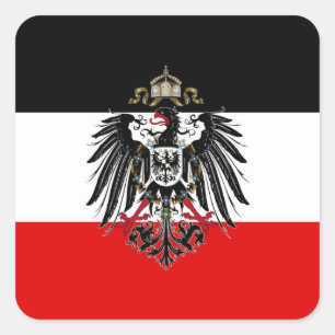 Sticker Carré Drapeau de l'Empire allemand
