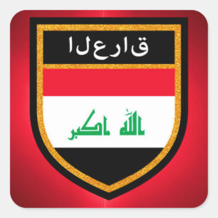 Sticker Carré Drapeau de l'Irak