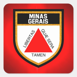 Sticker Carré Drapeau de Minas Gerais