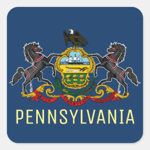 Sticker Carré Drapeau de Pennsylvanie