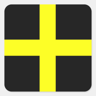 Sticker Carré Drapeau de Saint-David Pays de Galles