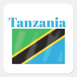 Sticker Carré Drapeau de Tanzanie