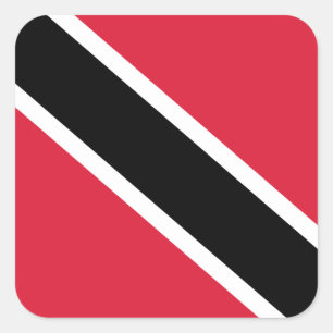 Sticker Carré Drapeau de Trinité-et-Tobago, Trinité-et-Tobago