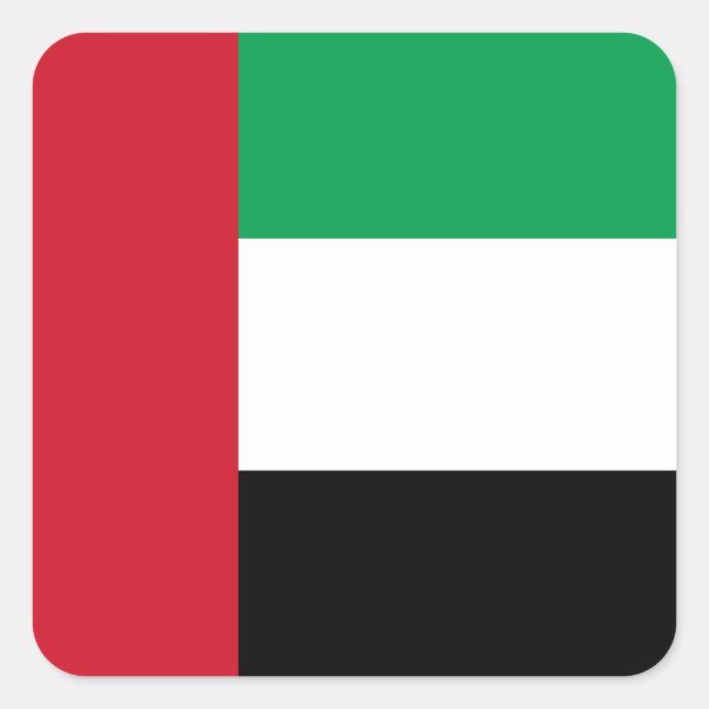 Sticker Carré Drapeau des Émirats arabes unis (Devant)