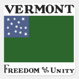 Sticker Carré Drapeau des Garçons de la Montagne Vermont