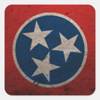 Sticker Carré Drapeau d'état du Tennessee