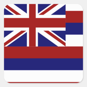Sticker Carré Drapeau d'Hawaï