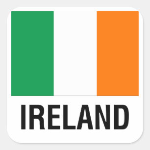 STICKER CARRÉ DRAPEAU D'IRLANDE