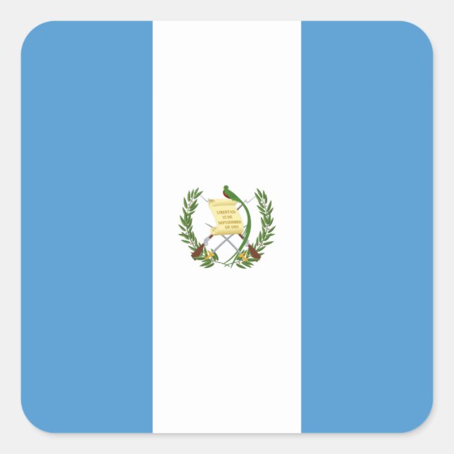 Sticker Carré Drapeau du Guatemala (Devant)