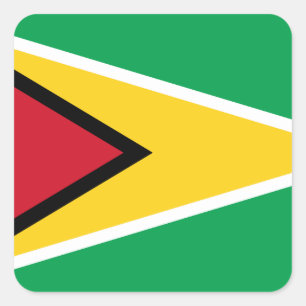 Sticker Carré Drapeau du Guyana (Guyana)