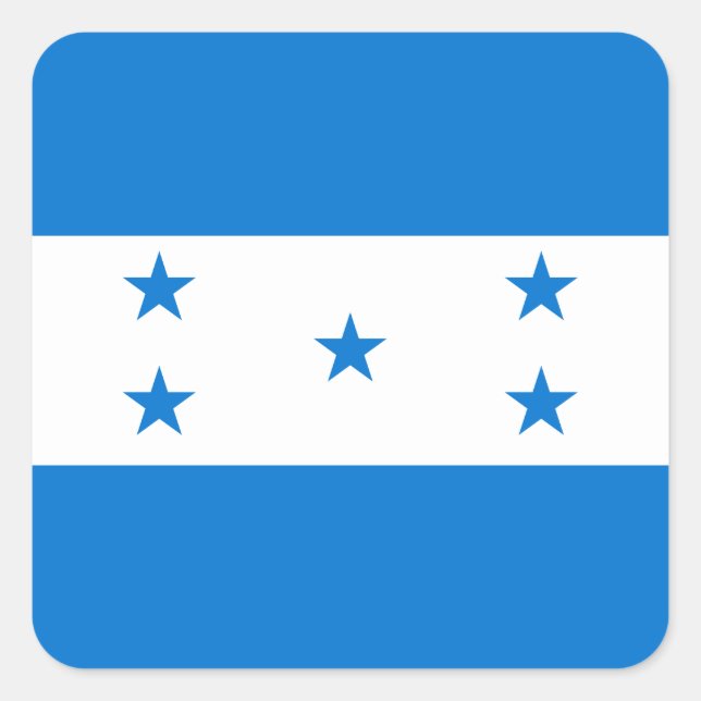 Sticker Carré Drapeau du Honduras (Devant)